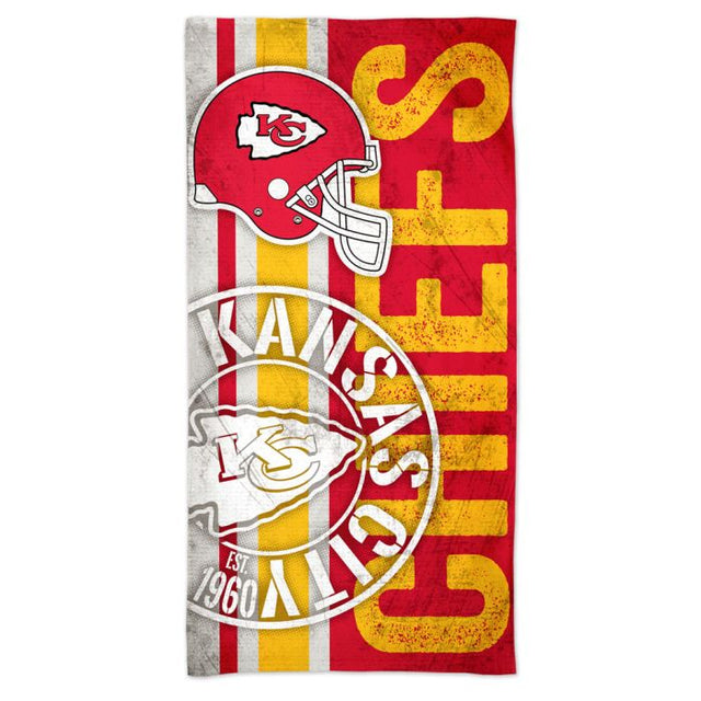 Toalla de playa retro Spectra de los Kansas City Chiefs, 30 x 60 pulgadas