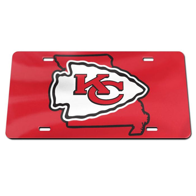 Matrícula de acrílico especial STATE de los Kansas City Chiefs