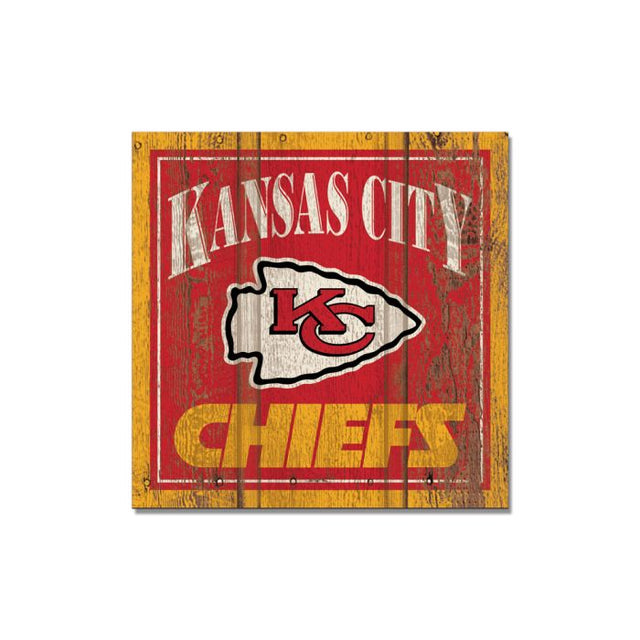 Imán de madera de los Kansas City Chiefs, 3" x 3"