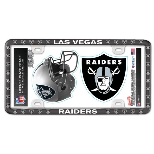 Las Vegas Raiders License Plate Thin Frame - Plastic w/Decal