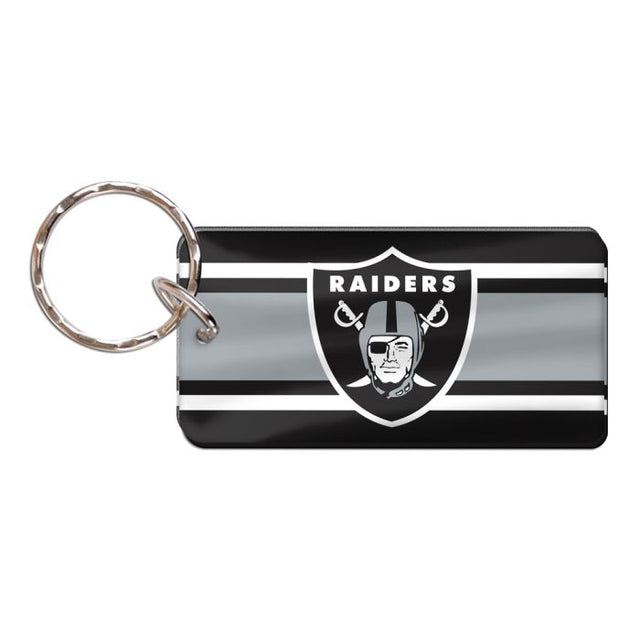 Las Vegas Raiders STRIPES Keychain Rectangle