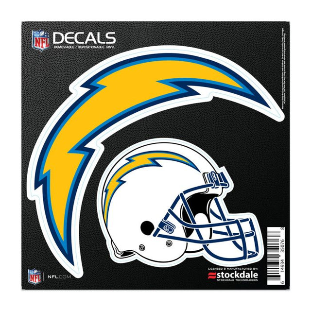 Calcomanías para todas las superficies de Los Angeles Chargers, 8" x 8"