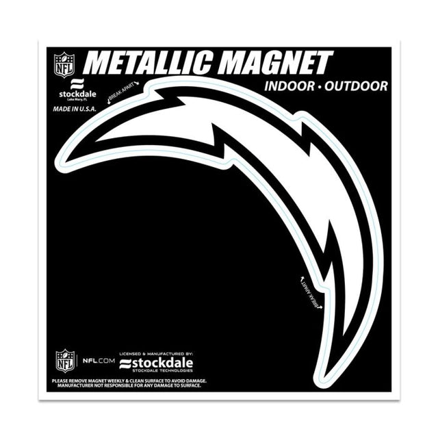 Los Angeles Chargers Metallic Magnets 6" x 6"