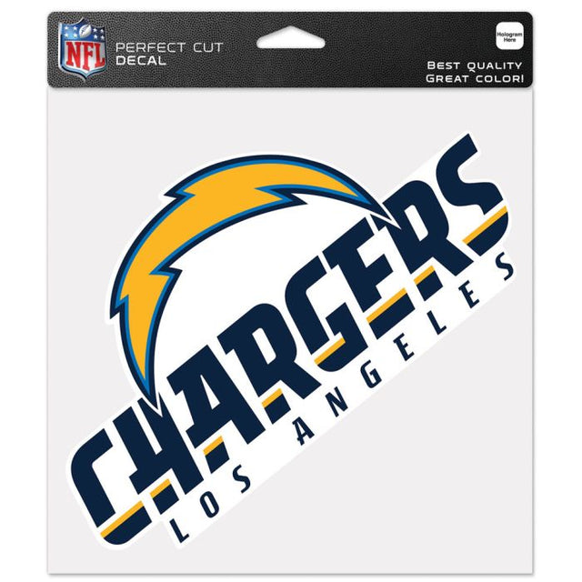 Calcomanía de color de corte perfecto de Los Angeles Chargers de 8" x 8"