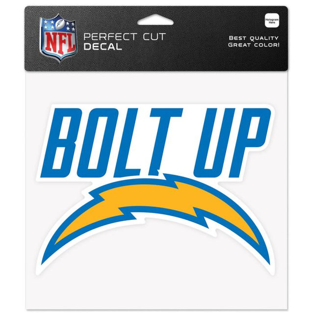 Los Angeles Chargers Slogan Perfect Cut Color Decal 8" x 8"