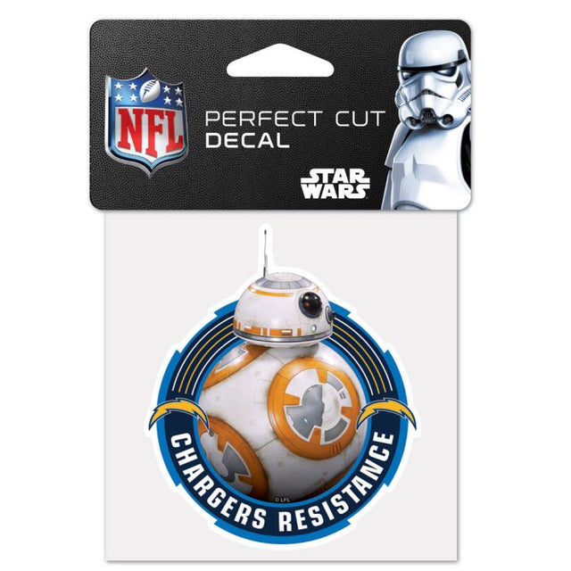 Los Angeles Chargers / Star Wars BB-8 Perfect Cut Color Decal 4" x 4"