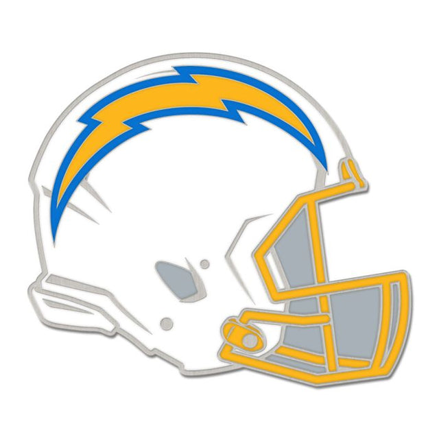 Tarjeta de joyería con pin esmaltado para coleccionistas con el casco de Los Angeles Chargers