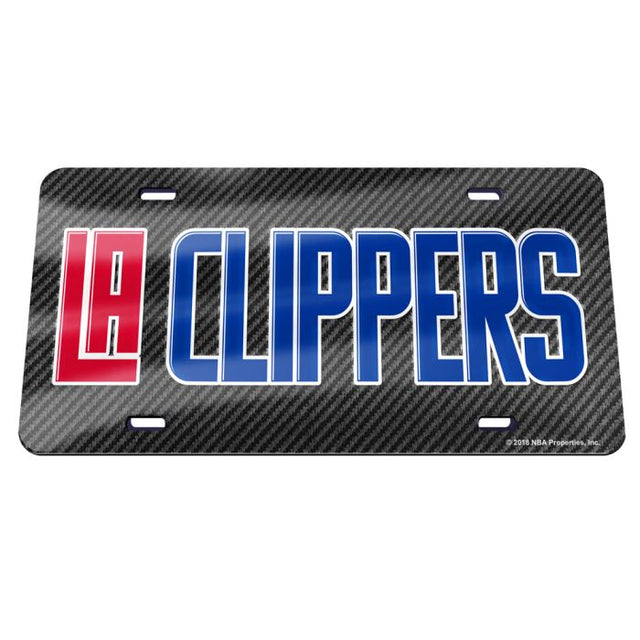 Matrícula acrílica especial de Los Angeles Clippers CARBON
