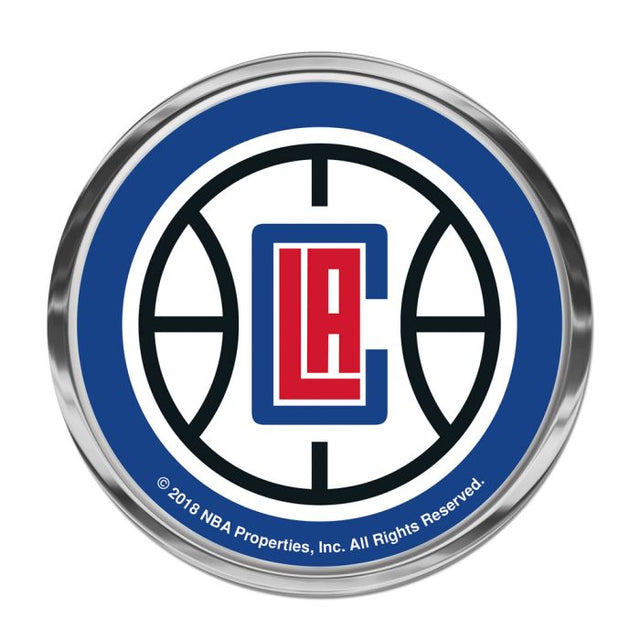 Emblema de metal cromado abovedado de Los Angeles Clippers