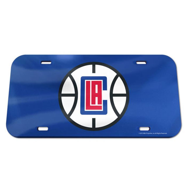 Placa de matrícula acrílica especial con el logotipo de Los Angeles Clippers