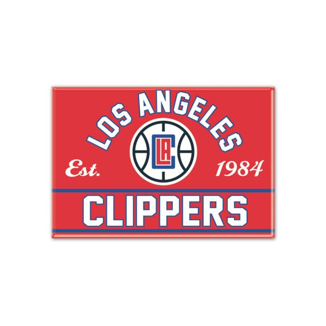 Imán de metal de Los Angeles Clippers de 2,5" x 3,5"