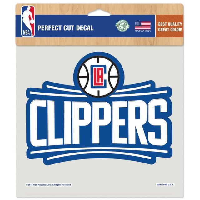 Calcomanía de color de corte perfecto de Los Angeles Clippers de 8" x 8"