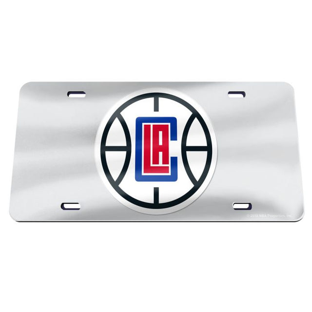 Matrícula especial acrílica color PLATA de Los Angeles Clippers