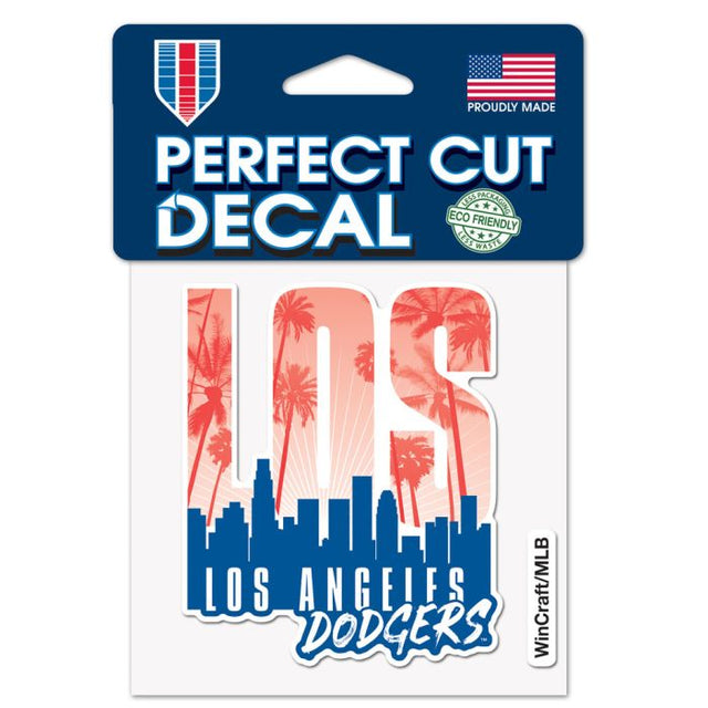 Los Angeles Dodgers City Perfect Cut Color Decal 4" x 4"