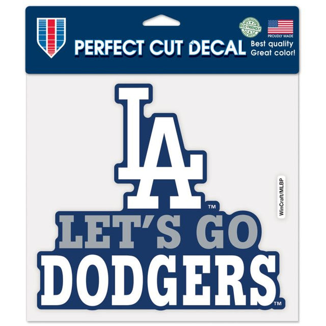 Los Angeles Dodgers Slogan Perfect Cut Color Decal 8" x 8"