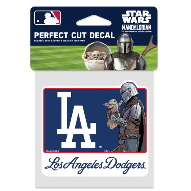 Los Angeles Dodgers / Star Wars Mandalorian Perfect Cut Color Decal 4" x 4"