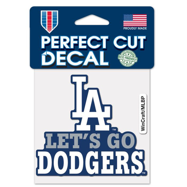 Los Angeles Dodgers slogan Perfect Cut Color Decal 4" x 4"