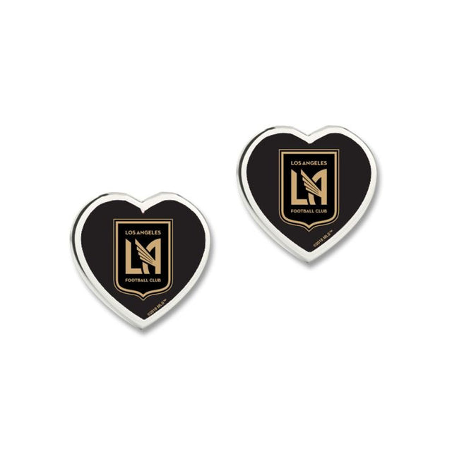 Los Angeles FC HEART POST Earrings w/3D Heart