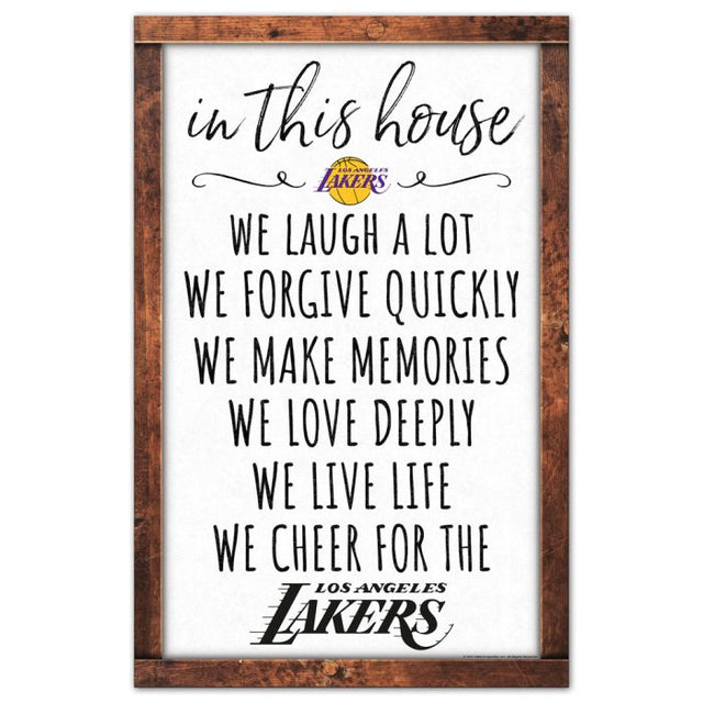 Los Angeles Lakers BOX LIST Wood Sign 11" x 17" 1/4" thick