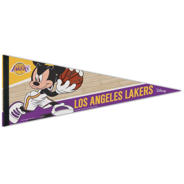 Banderín premium de Disney de Los Angeles Lakers de 12" x 30"