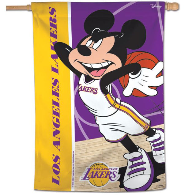Bandera vertical de Los Angeles Lakers/Disney de 28" x 40"