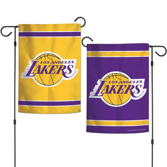 Banderas de jardín de Los Angeles Lakers de 2 lados, 12,5" x 18"