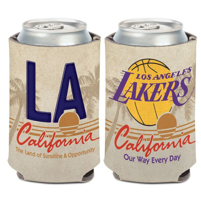 Enfriador de lata con placa de matrícula de Los Angeles Lakers de 12 oz.