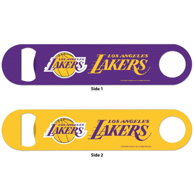 Abridor de botellas de metal de dos caras de Los Angeles Lakers