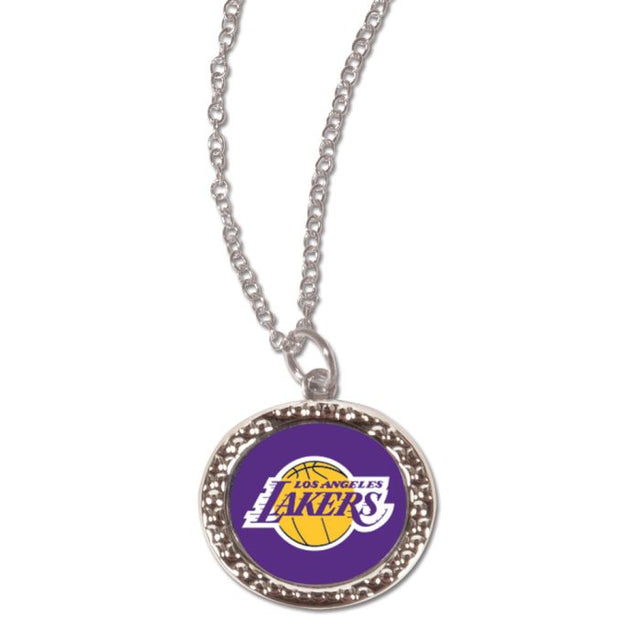 Collar con dije de Los Angeles Lakers y tarjeta de joyería