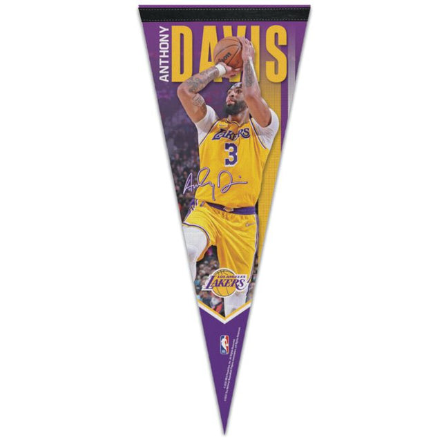 Banderín premium de Los Angeles Lakers de 12" x 30" de Anthony Davis