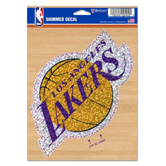 Calcomanías brillantes de Los Angeles Lakers de 5" x 7"