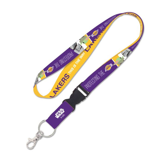 Los Angeles Lakers / Star Wars Mandalorian Lanyard w/detachable buckle 1"