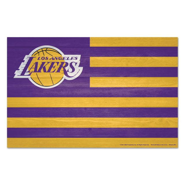 Los Angeles Lakers Wood Sign 11" x 17" 1/4" thick