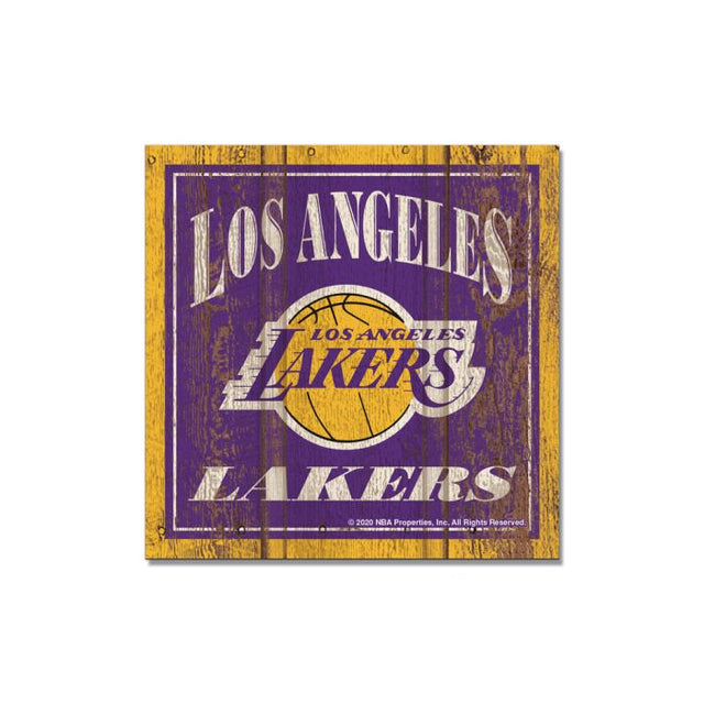 Los Angeles Lakers Wooden Magnet 3" X 3"