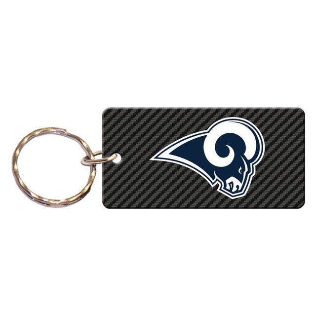 Llavero rectangular de carbono de Los Angeles Rams