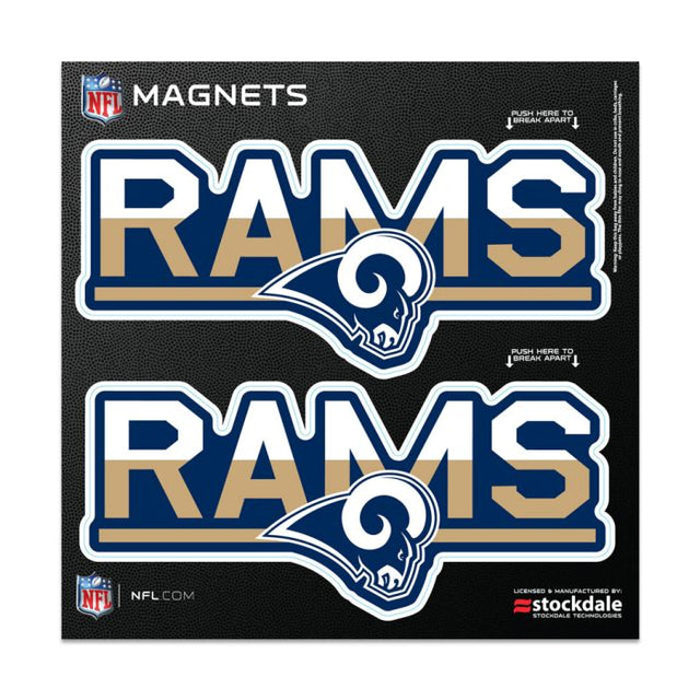 Imanes para exteriores COLOR DUO de Los Angeles Rams de 6" x 6"