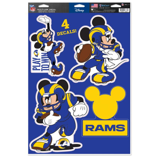 Calcomanía multiusos de Los Angeles Rams / Disney de 11" x 17"