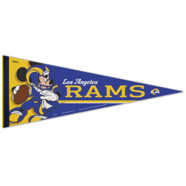 Banderín premium de Los Angeles Rams / Disney de 12" x 30"