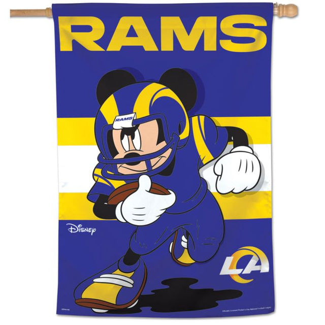Bandera vertical de Los Angeles Rams/Disney de 28" x 40"