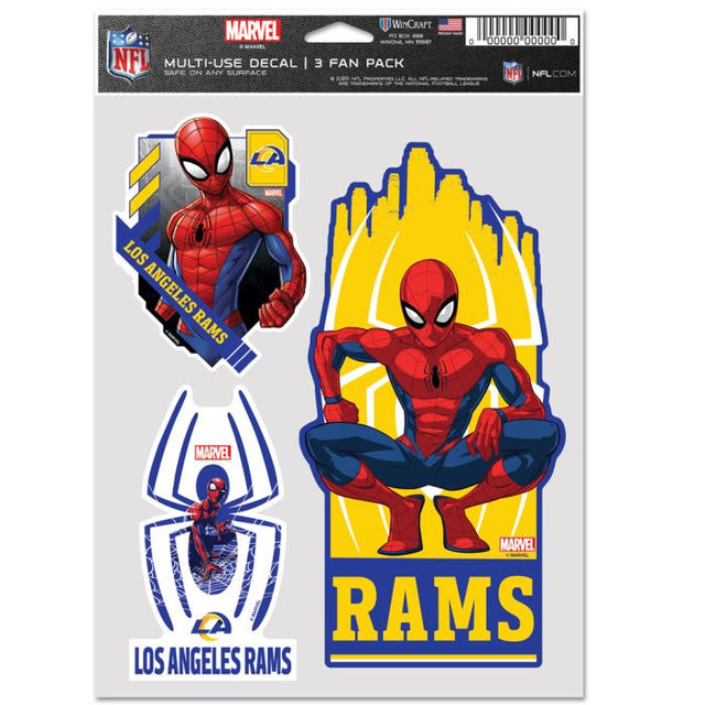 Paquete multiusos para 3 fanáticos de Marvel (C) 2021 de Los Angeles Rams / Marvel