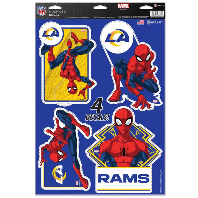 Calcomanía multiusos de Marvel de Los Angeles Rams/Marvel (C) 2021 de 11" x 17"