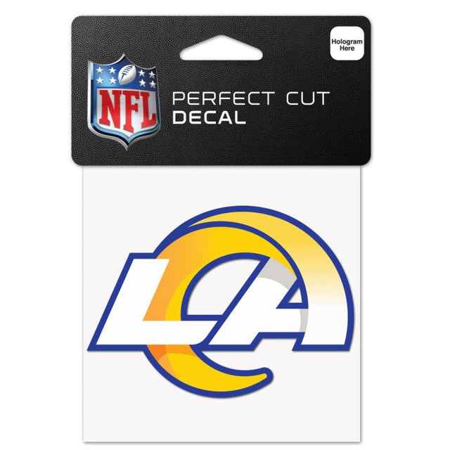Calcomanía de color de corte perfecto de Los Angeles Rams de 4" x 4"