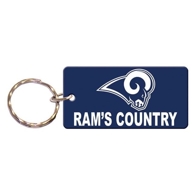 Llavero rectangular con lema de Los Angeles Rams