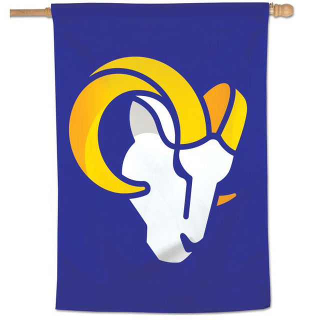 Bandera vertical con el logotipo secundario de Los Angeles Rams de 28" x 40"