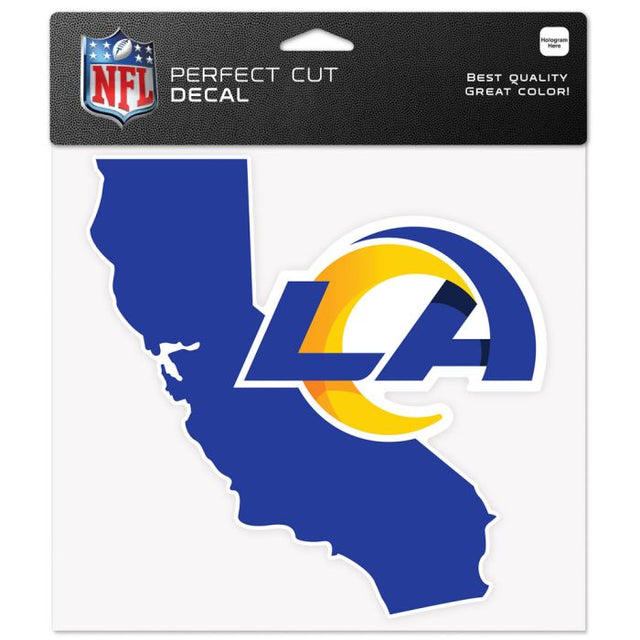 Los Angeles Rams State Shape Perfect Cut Color Decal 8" x 8"