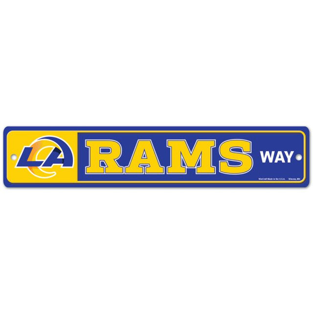 Letrero de calle/zona de Los Angeles Rams de 3,75" x 19"