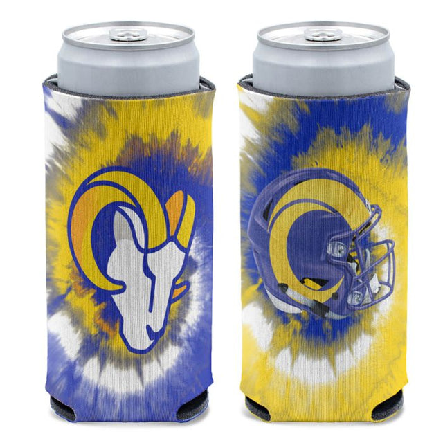Enfriador de latas delgado de 12 oz con teñido anudado de Los Angeles Rams