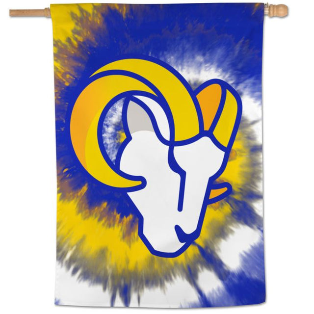 Bandera vertical teñida de Los Angeles Rams de 28" x 40"