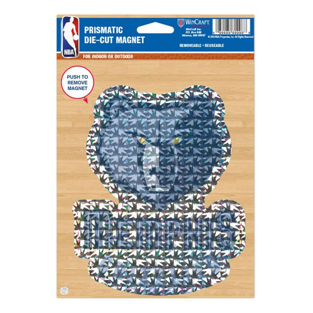 Imán troquelado con el logotipo de los Memphis Grizzlies, 6,25" x 9"