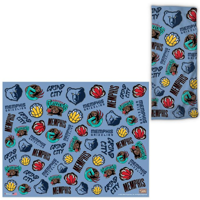 Envolturas para fanáticos con estampado disperso de los Memphis Grizzlies/Hardwoods